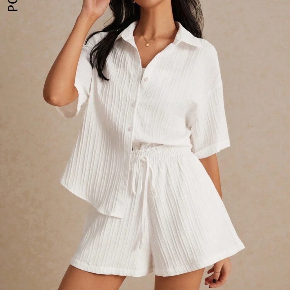 Women’s Summer Two Piece Set in white size M